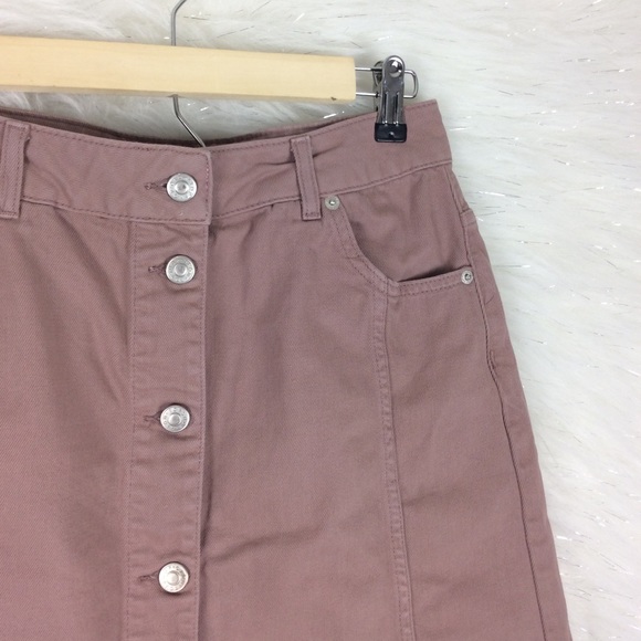 Topshop | button down mini skirt - Picture 9 of 10